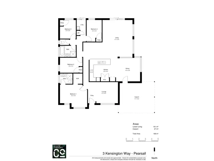 Floorplan of Homely house listing, 3 Kensington Way, Pearsall WA 6065