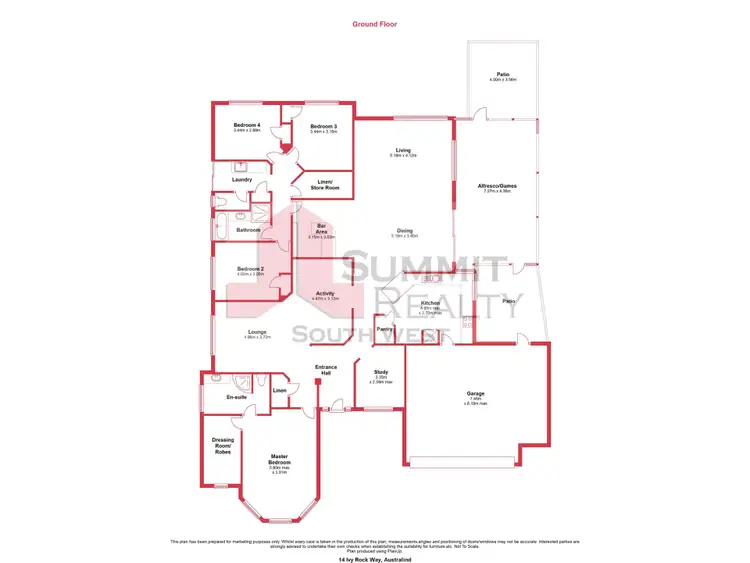 Floorplan of Homely house listing, 14 Ivy Rock Way, Australind WA 6233
