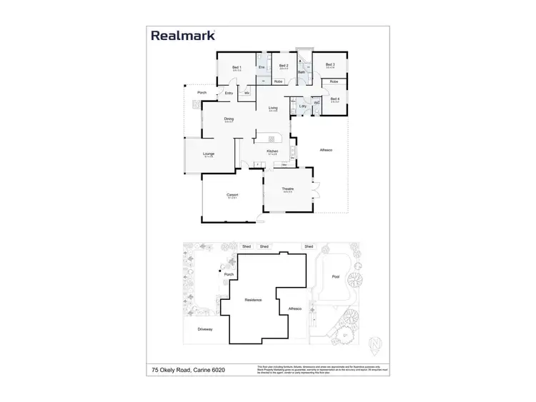 Floorplan of Homely house listing, 75 Okely Road, Carine WA 6020