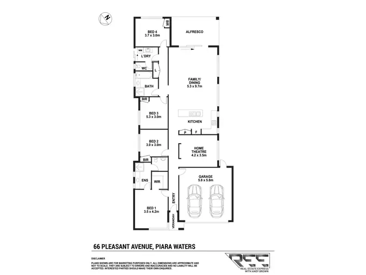 Floorplan of Homely house listing, 66 Pleasant Avenue, Piara Waters WA 6112