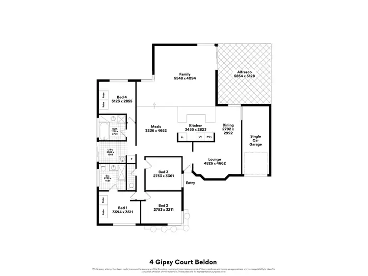 Floorplan of Homely house listing, 4 Gipsy Court, Beldon WA 6027