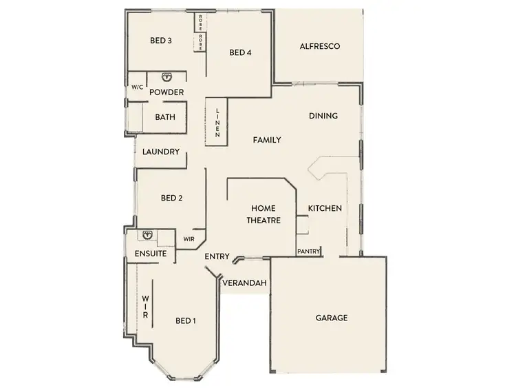 Floorplan of Homely house listing, 4 Potter Way, Pinjarra WA 6208