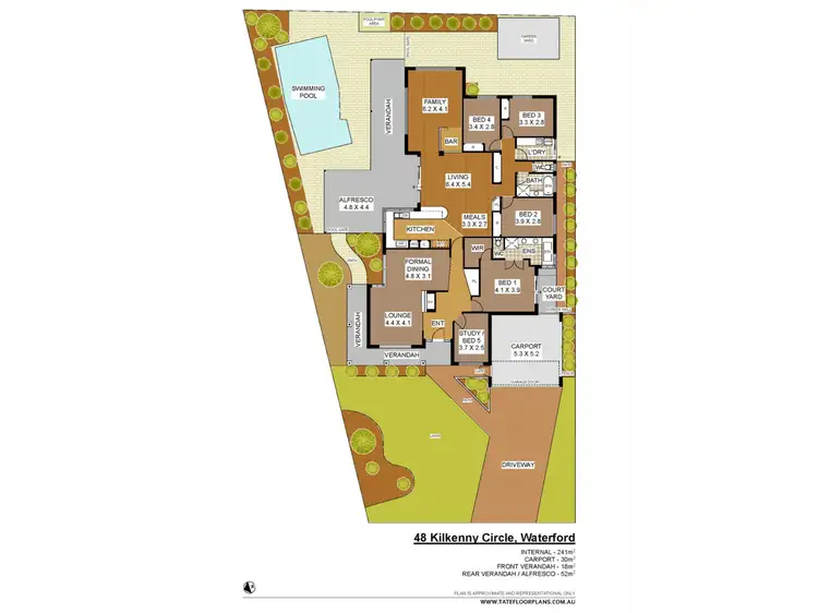 Floorplan of Homely house listing, 48 Kilkenny Circle, Waterford WA 6152