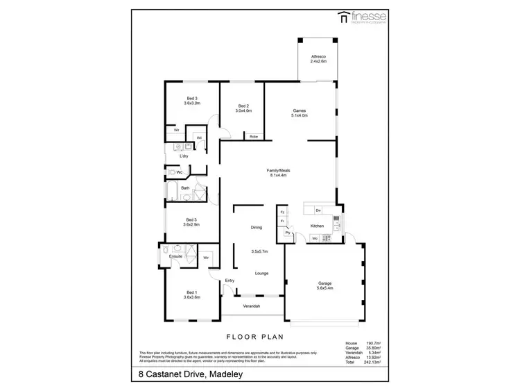 Floorplan of Homely house listing, 8 Castanet Drive, Madeley WA 6065