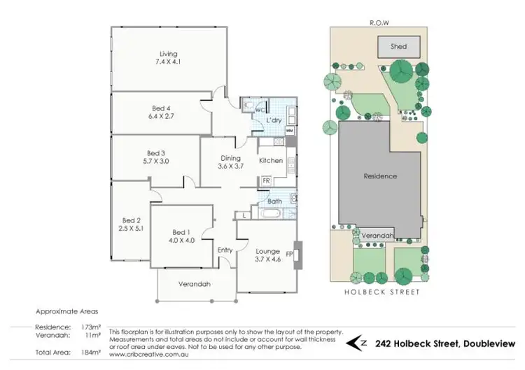 Floorplan of Homely house listing, 242 Holbeck Street, Doubleview WA 6018