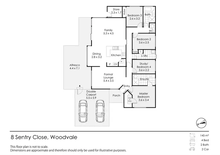 Floorplan of Homely house listing, 8 Sentry Close, Woodvale WA 6026