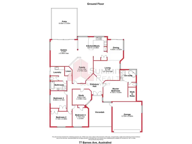 Floorplan of Homely house listing, 77 Barnes Avenue, Australind WA 6233