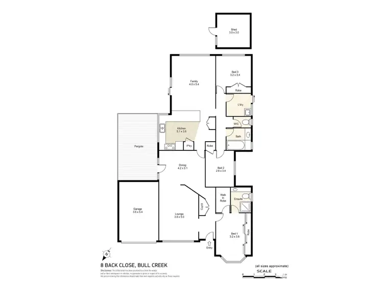 Floorplan of Homely house listing, 8 Back Close, Bull Creek WA 6149