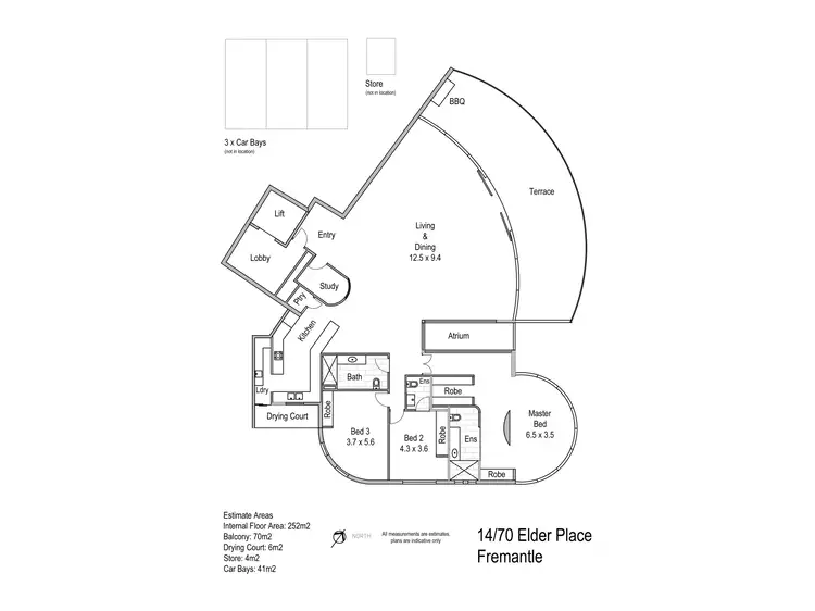Floorplan of Homely apartment listing, 14/70 Elder Place, Fremantle WA 6160