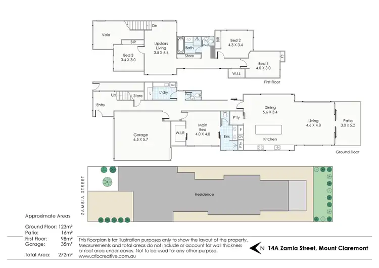 Floorplan of Homely house listing, 14A Zamia Street, Mount Claremont WA 6010