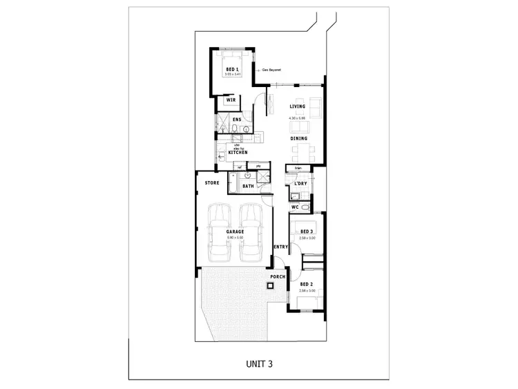 Floorplan of Homely house listing, 3/52 Deanmore Road, Scarborough WA 6019