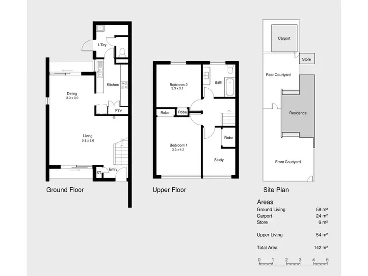 Floorplan of Homely townhouse listing, 1/61 Preston Street, Como WA 6152