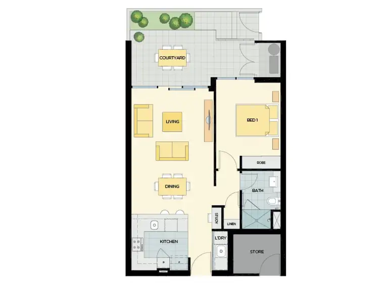 Floorplan of Homely apartment listing, Apt 10, 60 Flourish Loop, Atwell WA 6164