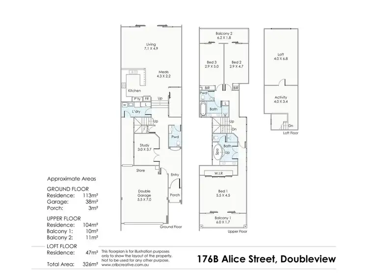 Floorplan of Homely house listing, 176B Alice Street, Doubleview WA 6018