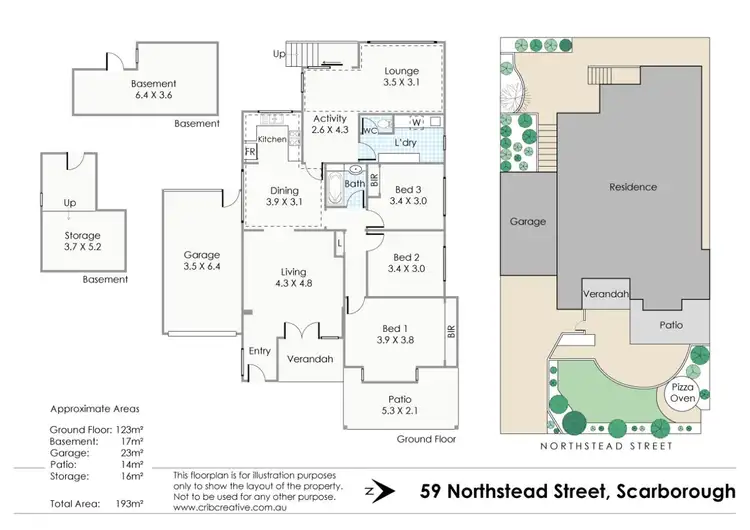 Floorplan of Homely house listing, 59 Northstead Street, Scarborough WA 6019