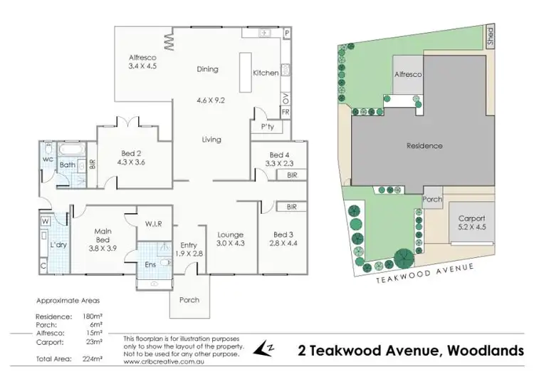 Floorplan of Homely house listing, 2 Teakwood Avenue, Woodlands WA 6018