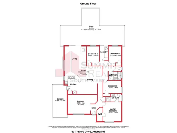 Floorplan of Homely house listing, 67 Travers Drive, Australind WA 6233