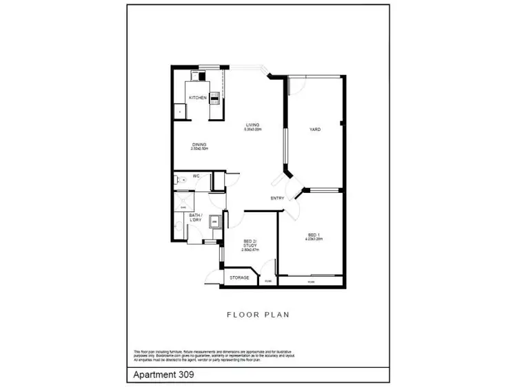 Floorplan of Homely apartment listing, 309/17-21 Hefron Street, Rockingham WA 6168
