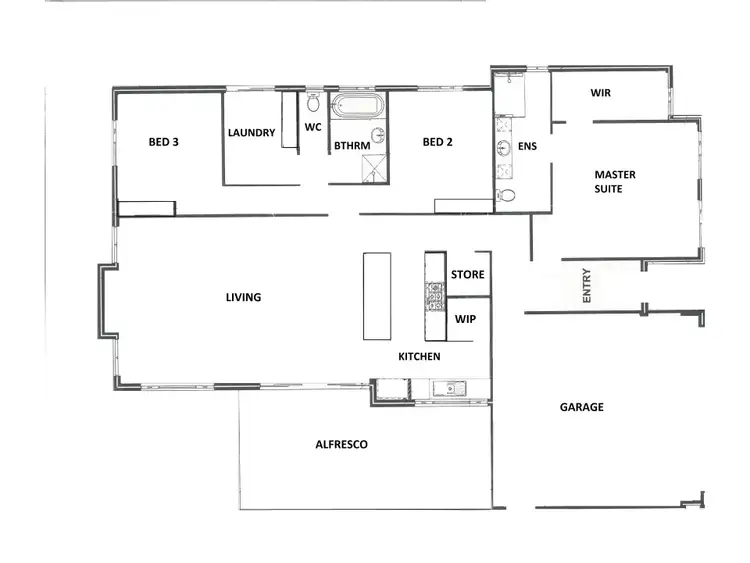 Floorplan of Homely house listing, 3 Portillo Lane, Binningup WA 6233