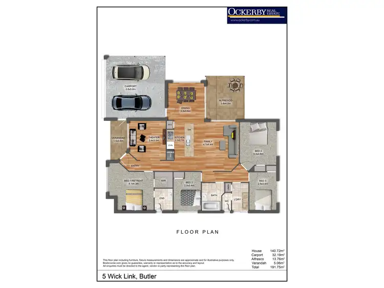 Floorplan of Homely house listing, 5 Wick Link, Butler WA 6036