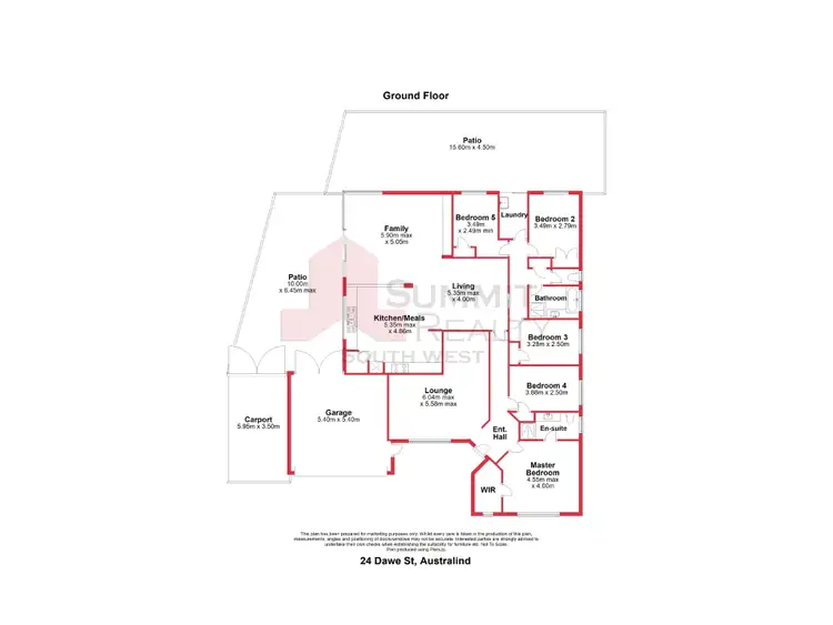 Floorplan of Homely house listing, 24 Dawe Street, Australind WA 6233