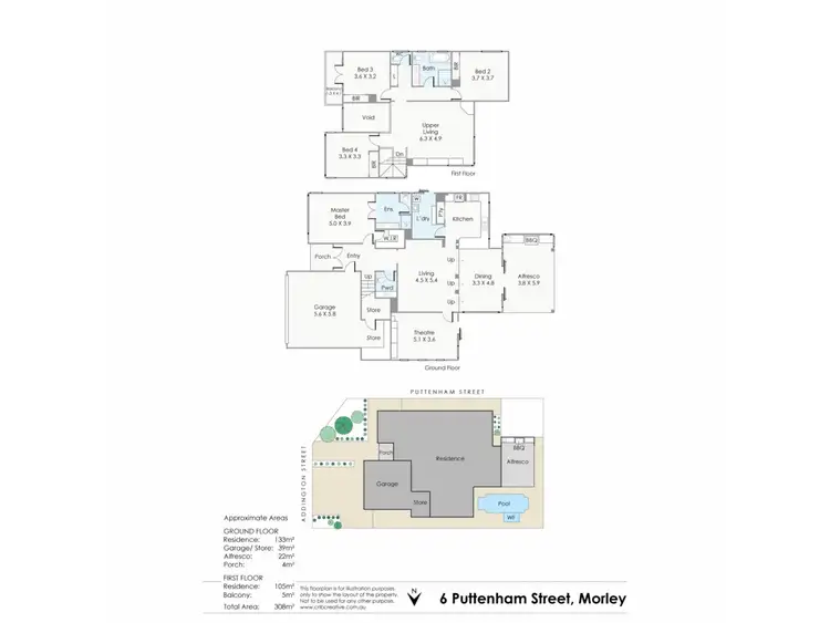 Floorplan of Homely house listing, 6 Puttenham Street, Morley WA 6062