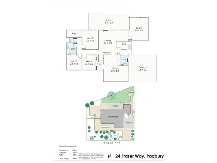Floorplan of Homely house listing, 24 Fraser Way, Padbury WA 6025
