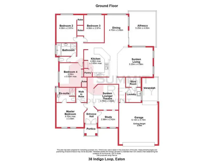 Floorplan of Homely house listing, 38 Indigo Loop, Eaton WA 6232