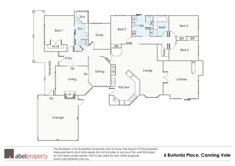 Floorplan of Homely house listing, 6 Burtonia Place, Canning Vale WA 6155