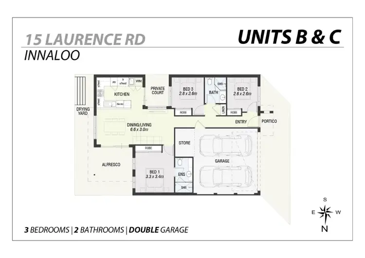 Floorplan of Homely villa listing, A/15 Laurence Road, Innaloo WA 6018