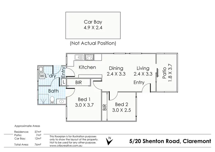 Floorplan of Homely apartment listing, 5/20 Shenton Road, Claremont WA 6010