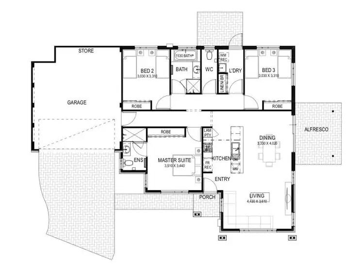 Floorplan of Homely house listing, 28 Corymbia Boulevard, Byford WA 6122