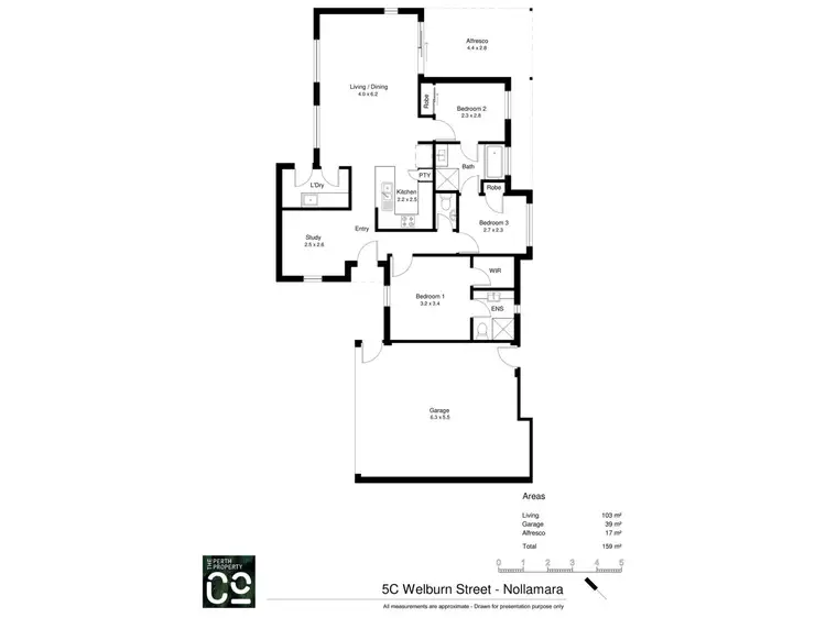 Floorplan of Homely house listing, 5c Welburn Street, Nollamara WA 6061