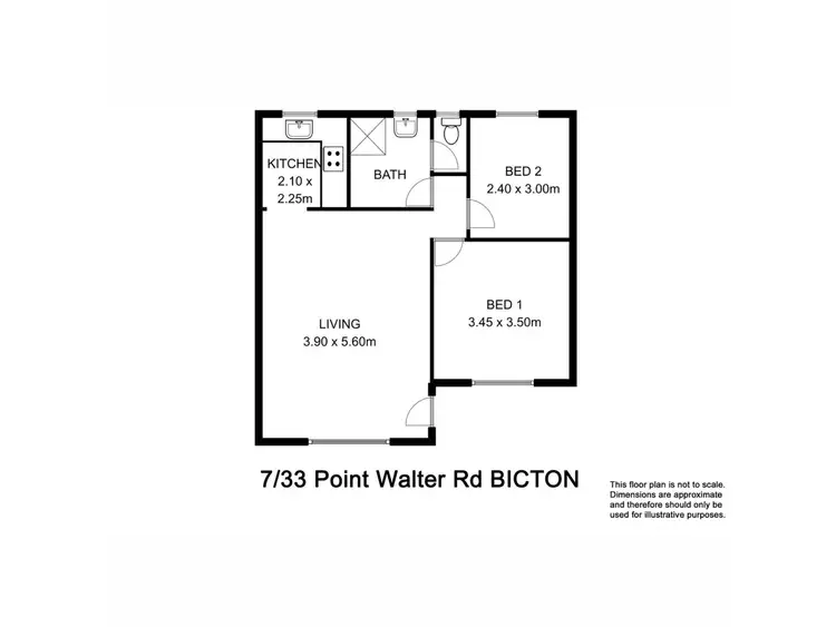 Floorplan of Homely unit listing, 7/33 Point Walter, Bicton WA 6157