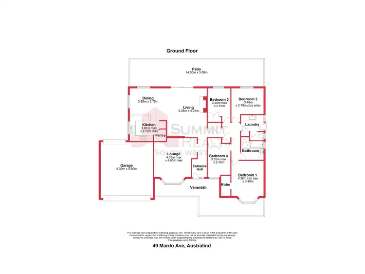 Floorplan of Homely house listing, 49 Mardo Avenue, Australind WA 6233