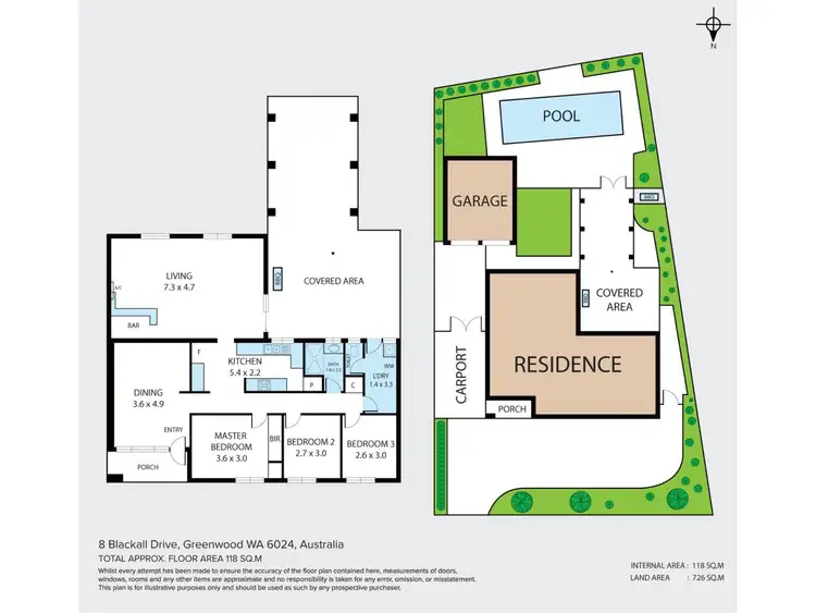Floorplan of Homely house listing, 8 Blackall Drive, Greenwood WA 6024