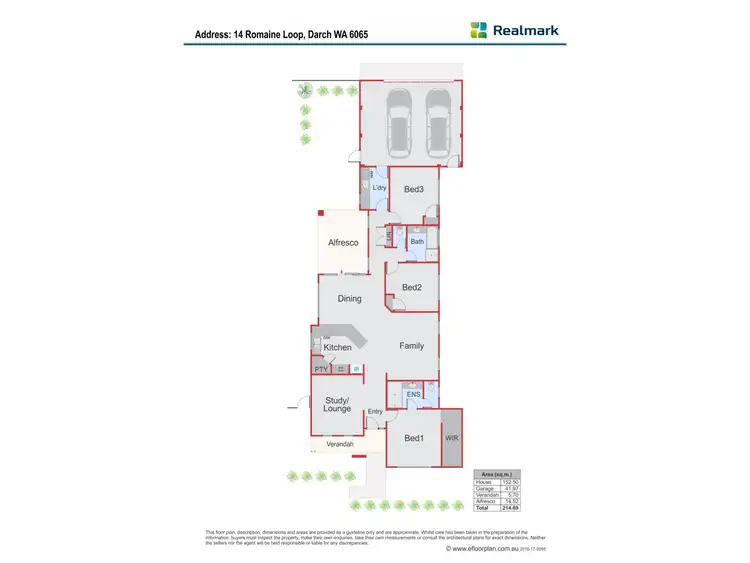 Floorplan of Homely house listing, 14 Romaine Loop, Darch WA 6065