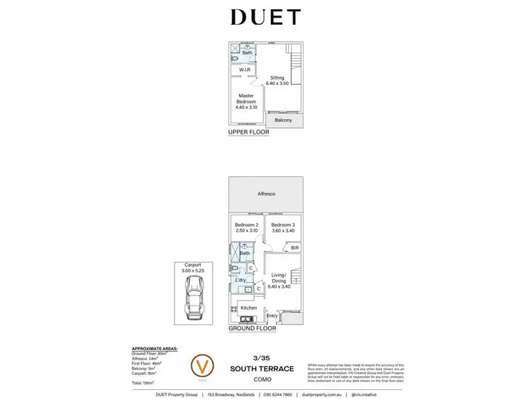 Floorplan of Homely townhouse listing, 3/35 South Terrace, Como WA 6152