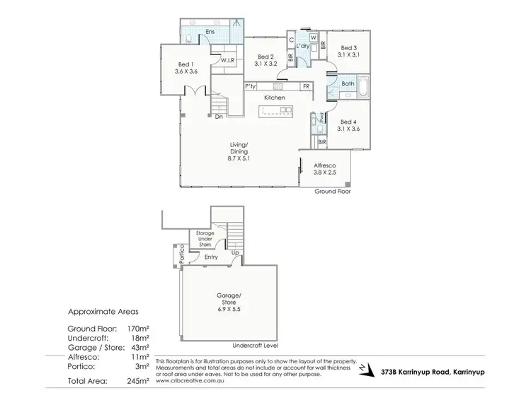 Floorplan of Homely townhouse listing, 373B Karrinyup Road, Karrinyup WA 6018
