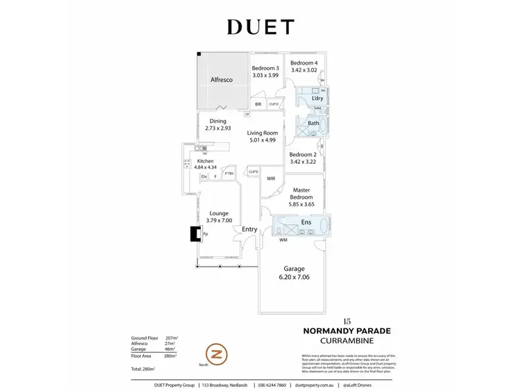 Floorplan of Homely house listing, 15 Normandy Parade, Currambine WA 6028