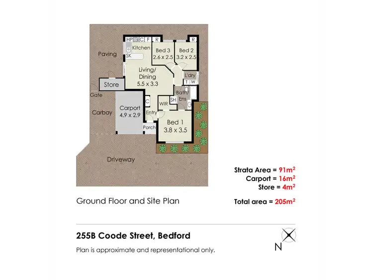 Floorplan of Homely villa listing, 255B Coode Street, Bedford WA 6052