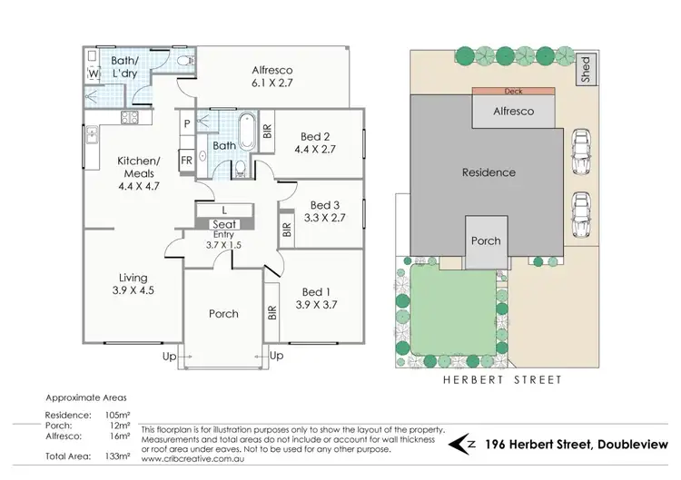 Floorplan of Homely house listing, 196 Herbert Street, Doubleview WA 6018