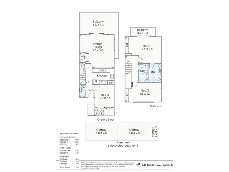 Floorplan of Homely apartment listing, 3/28 Banksia Terrace, South Perth WA 6151