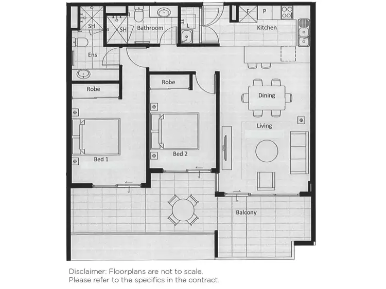 Floorplan of Homely apartment listing, 115, 50 Pimlico Crescent, Wellard WA 6170