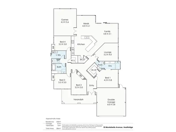Floorplan of Homely house listing, 33 Montebello Avenue, Heathridge WA 6027