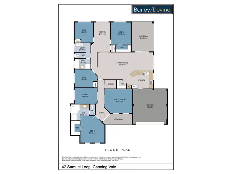 Floorplan of Homely house listing, 42 Samuel Loop, Canning Vale WA 6155