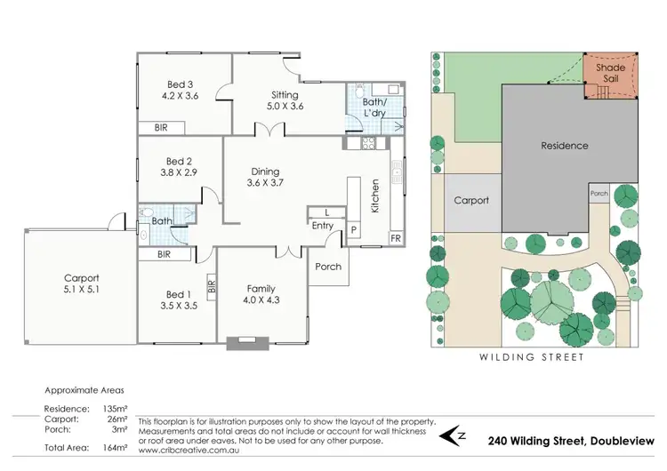 Floorplan of Homely house listing, 240 Wilding Street, Doubleview WA 6018