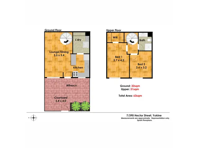 Floorplan of Homely townhouse listing, 7/390 Hector Street, Yokine WA 6060