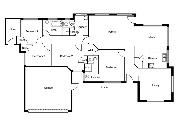 Floorplan of Homely house listing, 40 Sandpiper Parade, Australind WA 6233