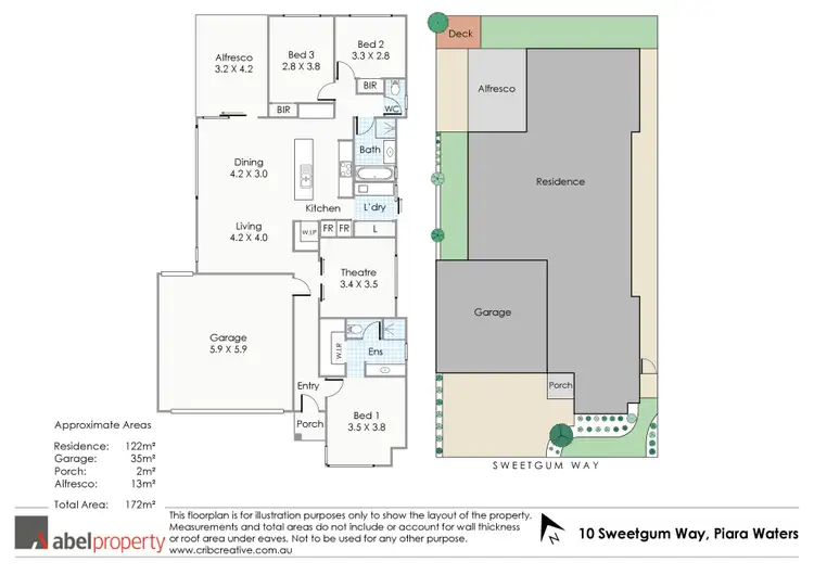 Floorplan of Homely house listing, 10 Sweetgum Way, Piara Waters WA 6112